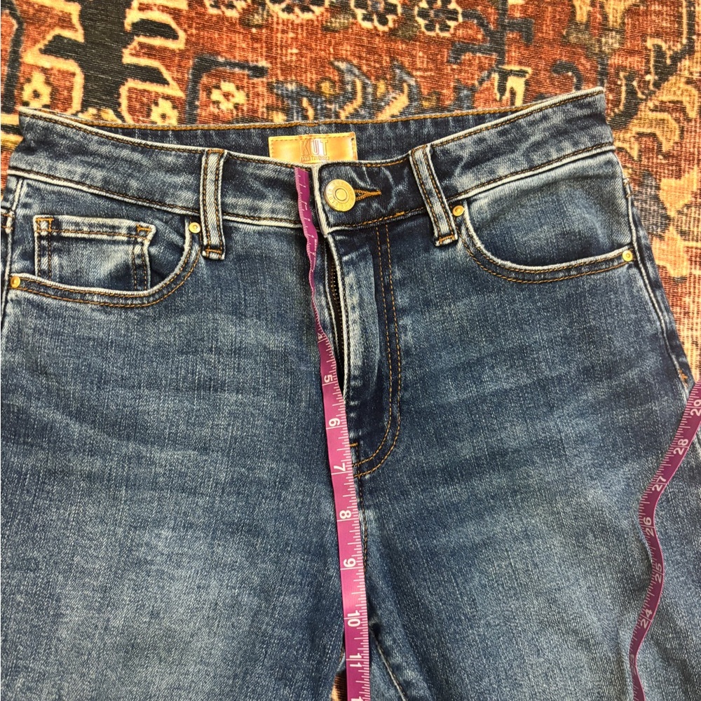 KUT FROM THE KLOTH Flare “Meg Fab Ab” Wide Leg Blue Jeans (Petite!) - Picture 13 of 15
